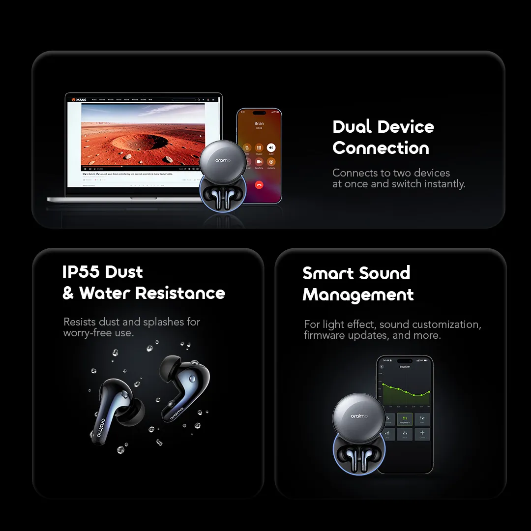oraimo spacebuds 2 ai smart 45hrs playtime true wireless earbuds oraimo spacebuds 2 ai smart 45hrs playtime true wireless earbuds