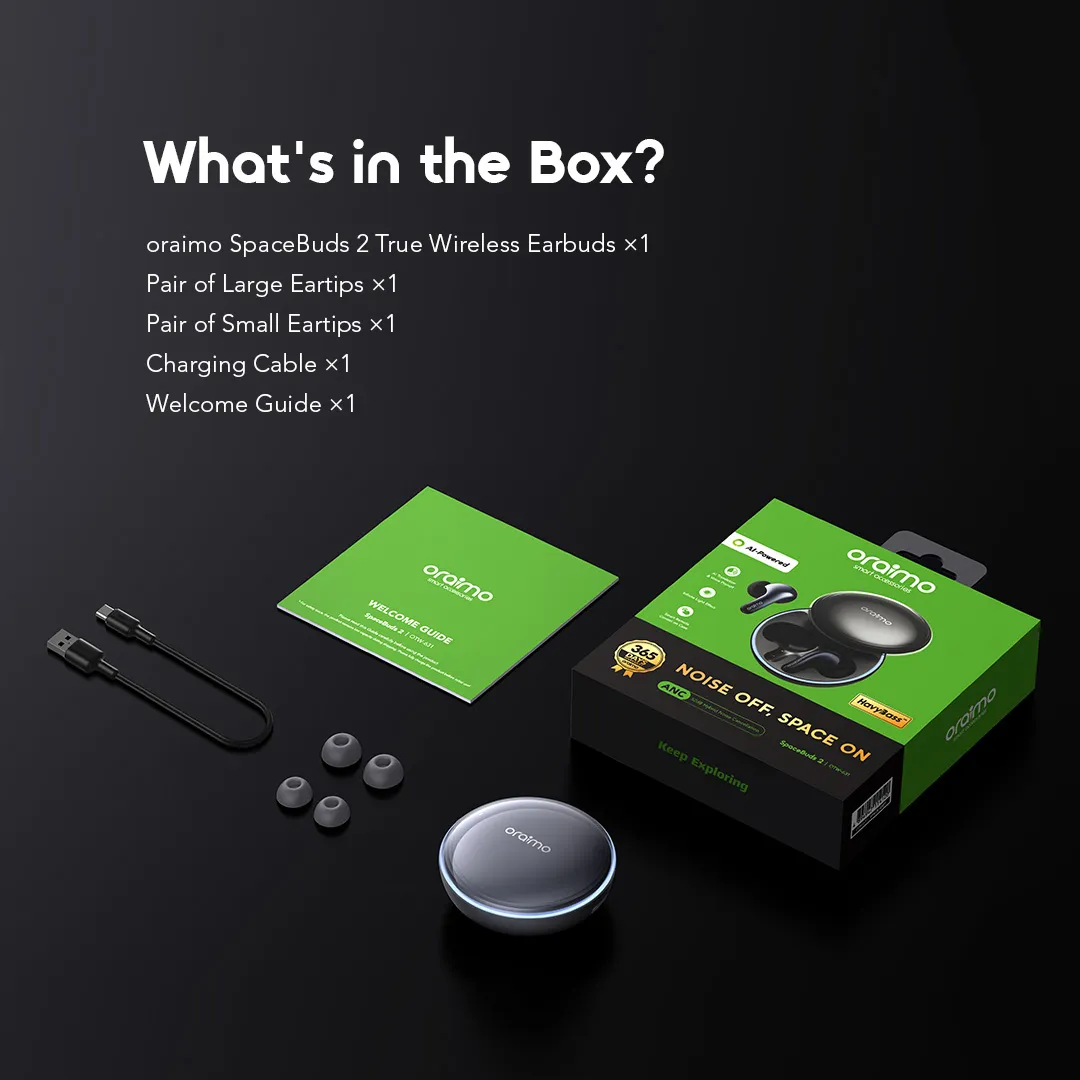 oraimo spacebuds 2 ai smart 45hrs playtime true wireless earbuds oraimo spacebuds 2 ai smart 45hrs playtime true wireless earbuds